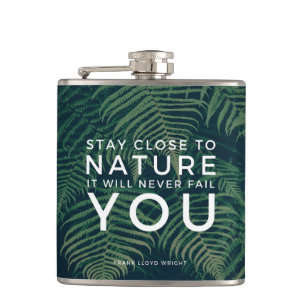 Die Natur Versage Ihnen nie Palmen zu zitieren Flachmann