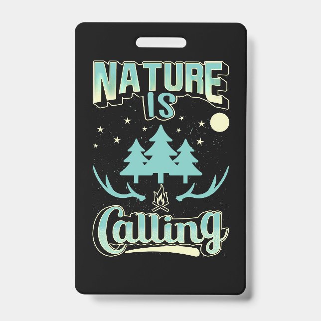 Die Natur zu wandern ruft Ausweis (Vorderseite)