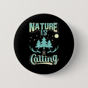 Die Natur zu wandern ruft Button