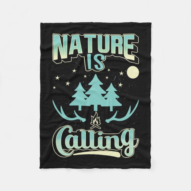 Die Natur zu wandern ruft Fleecedecke (Vorderseite)