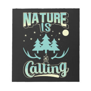 Die Natur zu wandern ruft Notizblock