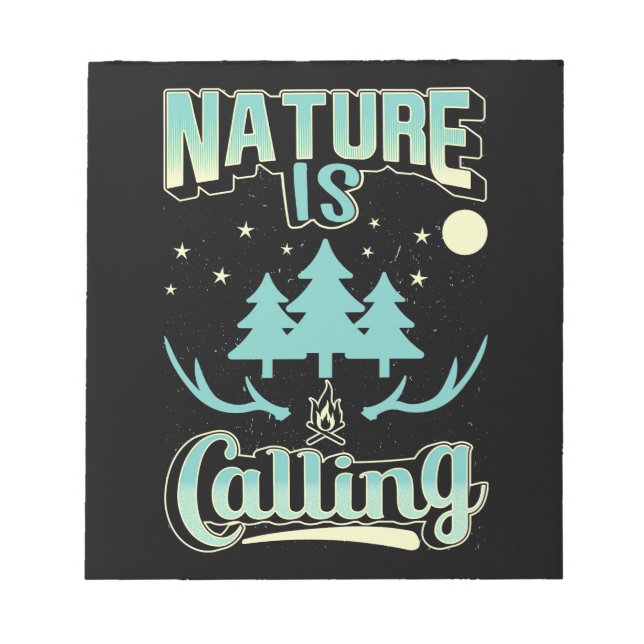 Die Natur zu wandern ruft Notizblock (Vorderseite)