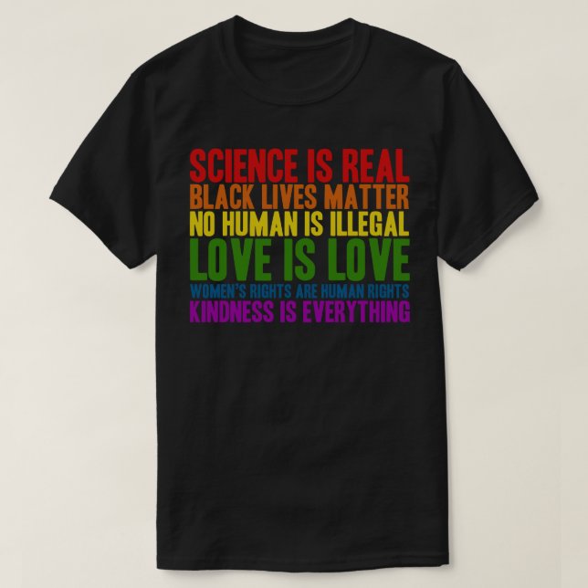 Die Naturwissenschaft ist eine echte schwarze Lebe T-Shirt (Design vorne)