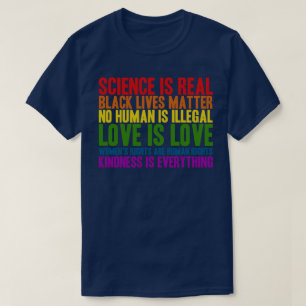 Die Naturwissenschaft ist eine echte schwarze Lebe T-Shirt