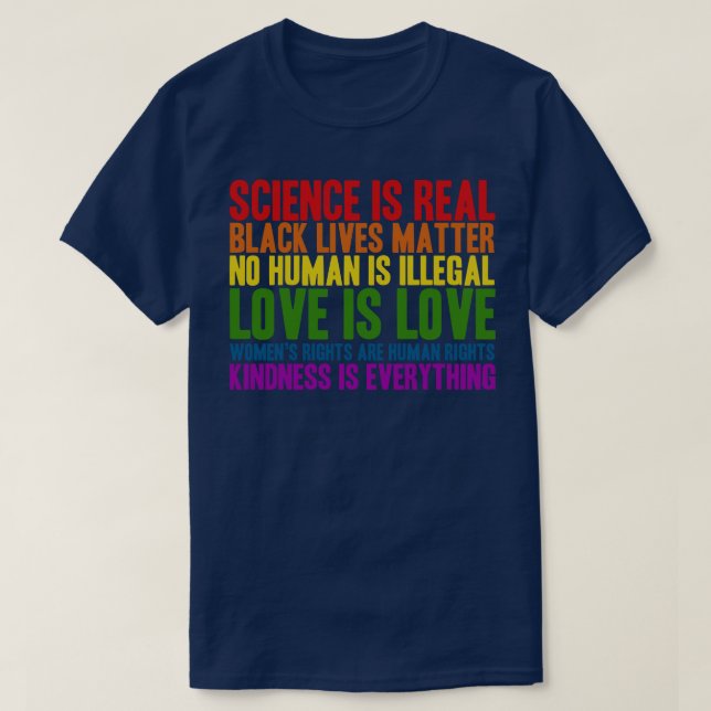 Die Naturwissenschaft ist eine echte schwarze Lebe T-Shirt (Design vorne)