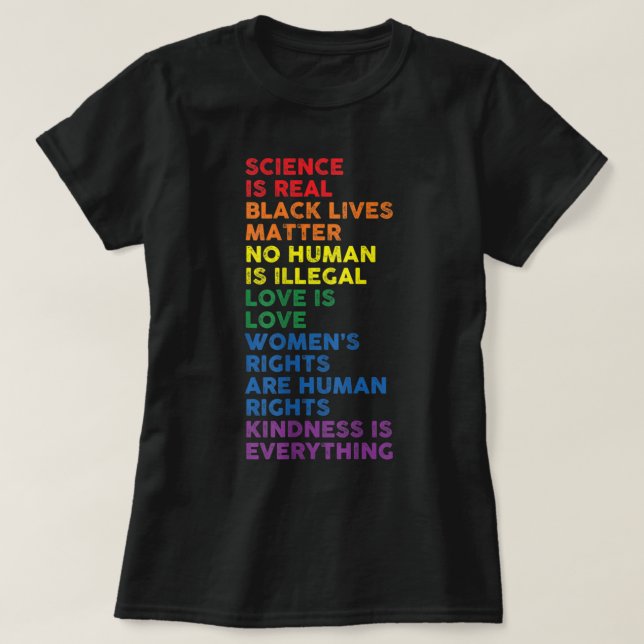 Die Naturwissenschaften im Gay Pride sind die wahr T-Shirt (Design vorne)