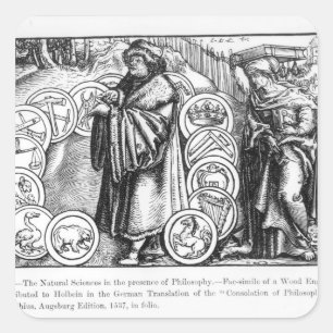 Die Naturwissenschaften in Gegenwart von Quadratischer Aufkleber