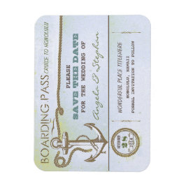 Die nautische Hochzeit in Urlaubsort speichert den Magnet