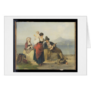 Die neapolitanische Familie, 1865 (Öl auf Platte)