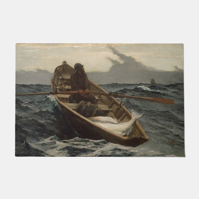 Die Nebelwarnung (von Winslow Homer) Fußmatte (Vorderseite)