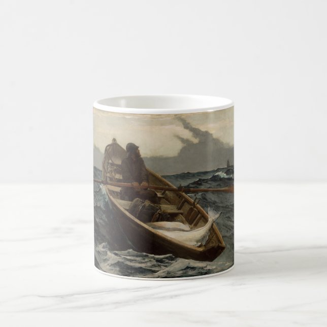 Die Nebelwarnung (von Winslow Homer) Kaffeetasse (Mittel)