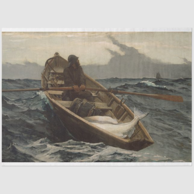 Die Nebelwarnung (von Winslow Homer) Seidenpapier (Vorderseite)