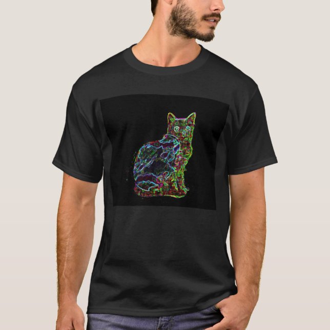 Die Neonkatze T-Shirt (Vorderseite)