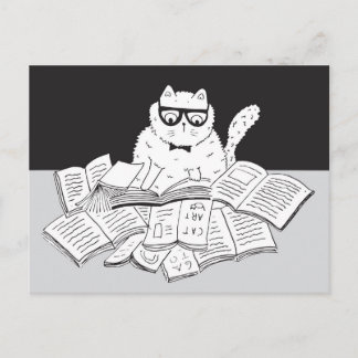 Die Nerd Cat Postkarte