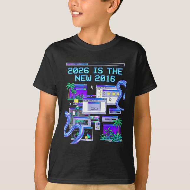 Die neue 2016 Vaporwave Pixel Computer Ästhetik T-Shirt (Vorderseite)