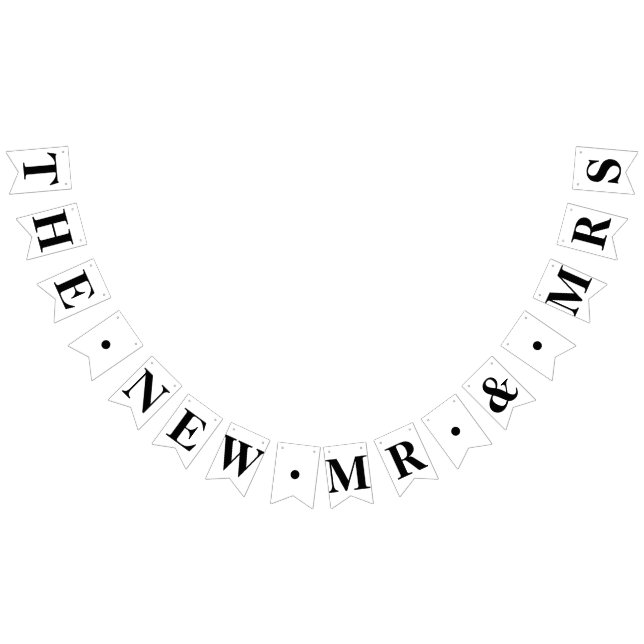 DIE NEUE DEKORATION VON HERRN UND FRAU WEDDING WIMPELKETTE (Alle)