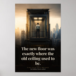 Die neue Etage war das alte Deckenzitat Kunst Poster