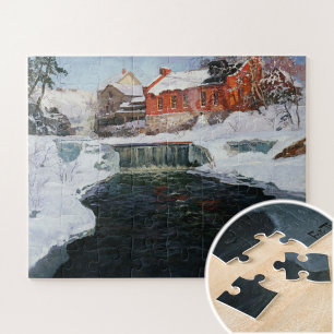 Die neue Fabrik in Lillehammer, Fine Art Puzzle