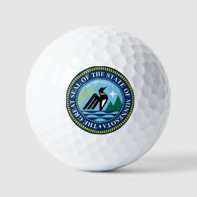 Die neue Flagge des Bundesstaates Minnesota Golfball (Vorderseite)