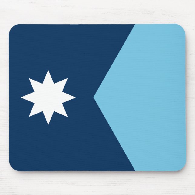 Die neue Flagge des Bundesstaates Minnesota Mousepad (Vorne)