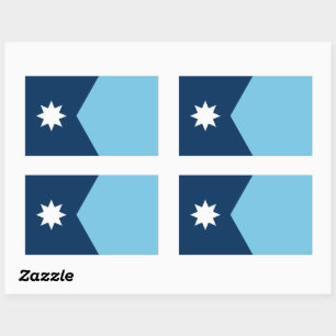Die neue Flagge des Bundesstaates Minnesota Rechteckiger Aufkleber