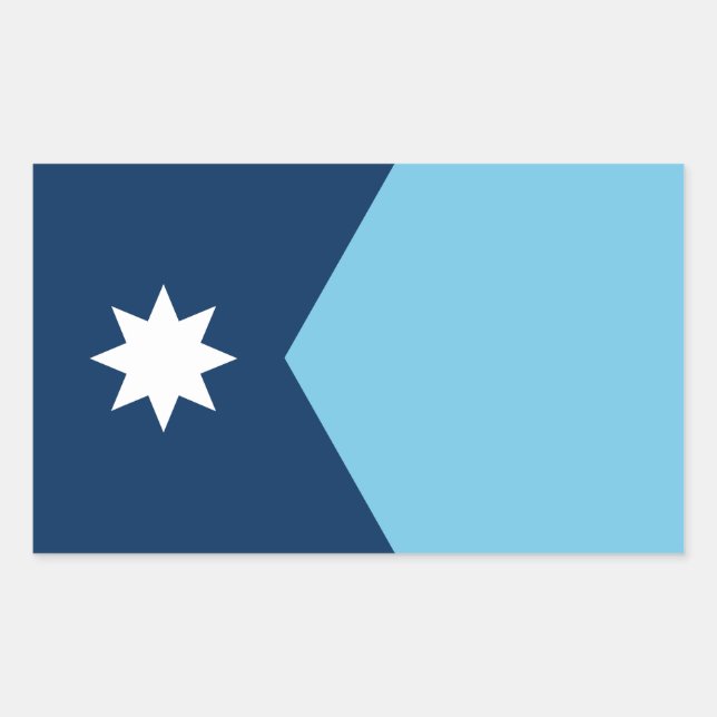 Die neue Flagge des Minnesota-Staat (Neugestaltung Rechteckiger Aufkleber (Vorderseite)