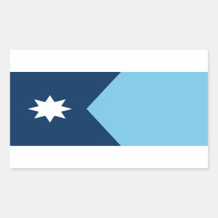 Die neue Flagge des Minnesota-Staat (Neugestaltung Rechteckiger Aufkleber