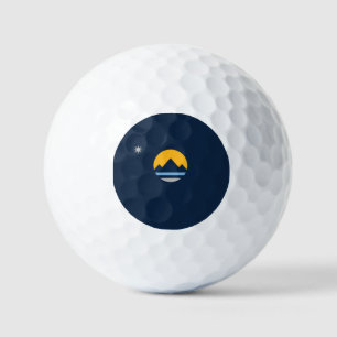 Die neue Flagge von Reno, Nevada Golfball