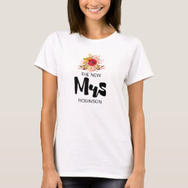 Die neue Frau - Floral Watercolor Bouquet Wedding T-Shirt