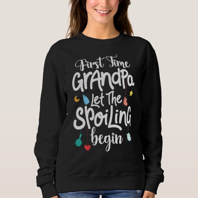 Die neue Großmutter Ließ das Geschenk für den verw Sweatshirt (Vorderseite)