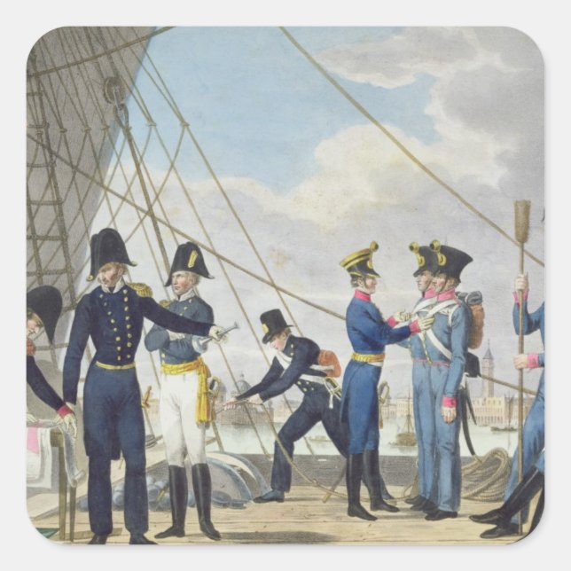 Die neue Kaiserliche Königliche Österreichische Ma Quadratischer Aufkleber (Vorderseite)