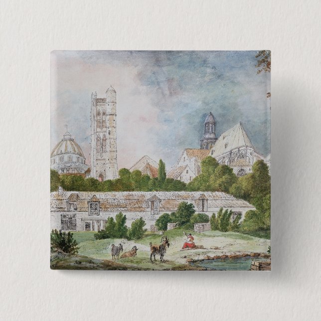 Die neue Kirche von Sainte-Genevieve Button (Vorderseite)
