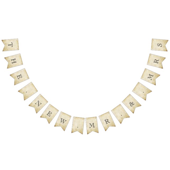 Die neue Mr. & Mrs. Vintage Hochzeit Wimpelkette (Alle)