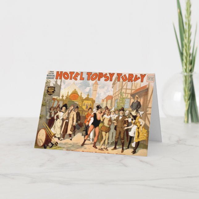 Die neue Musikkomödie, Hotel Topsy Turvy Karte (Vorderseite)
