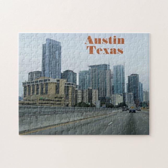 Die neue und wachsende Stadt Austin Texas Puzzle (Horizontal)