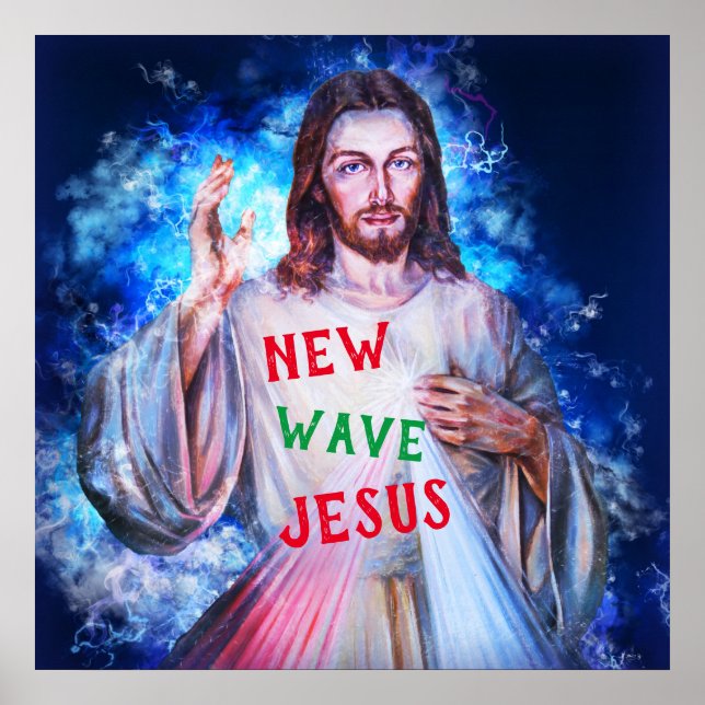 Die neue Welle Jesus aus dem Himmel Christlich Poster (Vorne)