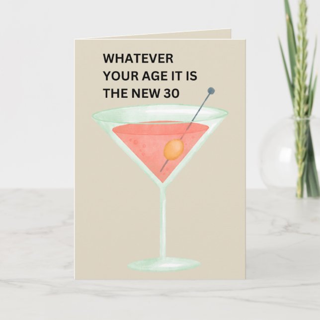 Die neuen 30 | Funny Birthday Card Karte (Vorderseite)