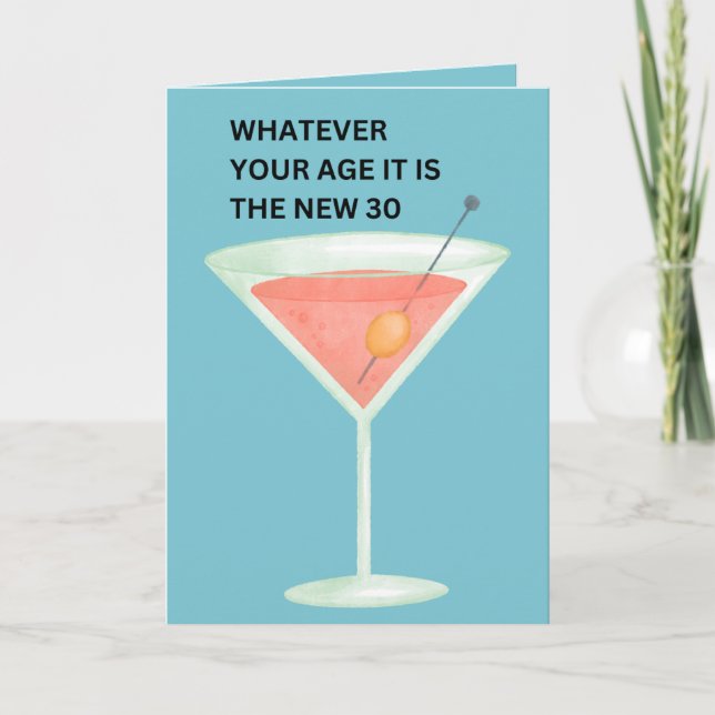 Die neuen 30 | Funny Birthday Card Karte (Vorderseite)
