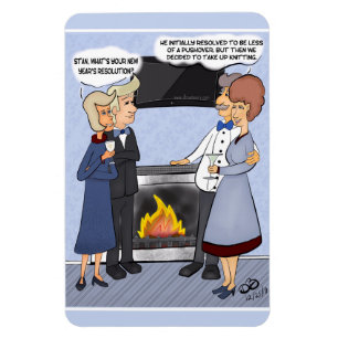Die Neujahrsresolution Funny Cartoon Magnet
