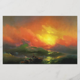 Die neunte Welle (Sturmsee mit rotem Sonnenunterga Briefpapier