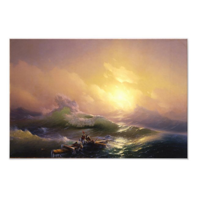 Die neunte Welle von Ivan Aivazovsky Foto Print (Vorne)