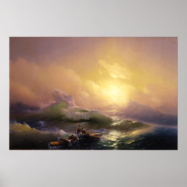 Die neunte Welle von Ivan Aivazovsky Poster (Vorne)