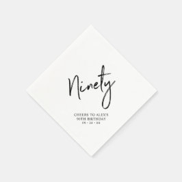 Die neunzigste Geburtstagsparty des modernen Erwac Serviette