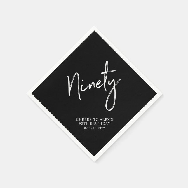 Die neunzigste Geburtstagsparty des modernen Erwac Serviette (Ecke)