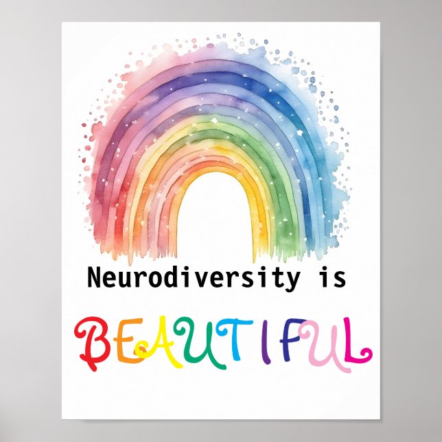 Die Neurovielfalt ist schön. Poster (Vorne)