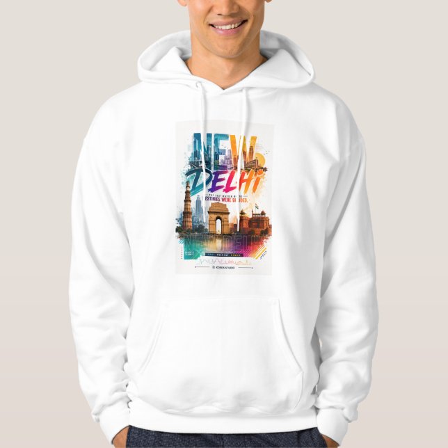 Die "New Delhi" Designer Hoodies (Vorderseite)