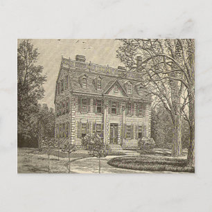 Die New England Mansion Postcard Postkarte