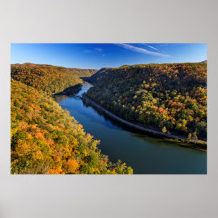 Die New River Gorge im Hawks Nest State Park Poster