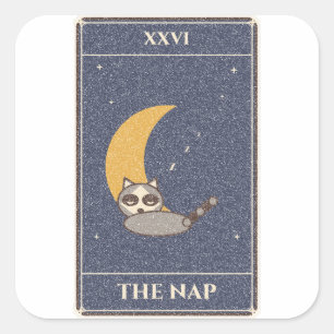 Die Nicker-Tarotkarte Quadratischer Aufkleber