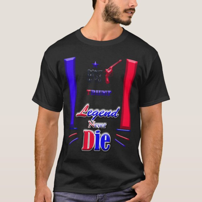 Die nie mit Donald Trump T-Shirt (Vorderseite)